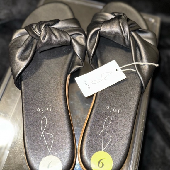 Joie Black Satin Bow Sandals - Picture 2 of 11